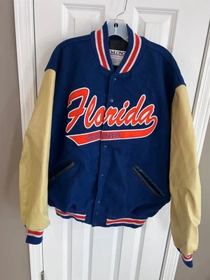 Chaqueta Universitaria DELONG Para Hombres De Colección Florida Gators Lana/Cuero Talla XL' Foto 1 de 4