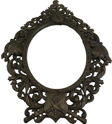 Antiguo Espejo Metal Espadas Diseño Caballeros Foto 1 de 4