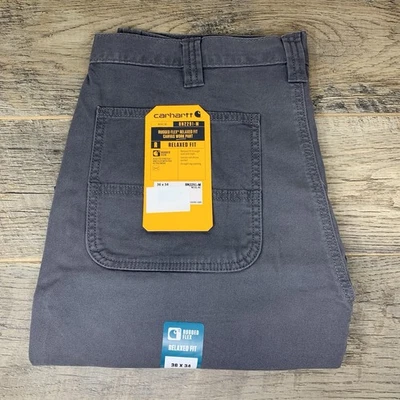 Carhartt Rugged Flex Canvas Work Pants | Gravel Grey — Men’s Size 36x34 - Image 1 of 4