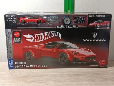 *FREE SHIP* 🚘 RED MASERATI MC20 Mattel Brick Shop Building Block Brick Set - Image 1 of 4