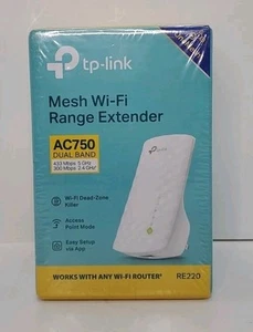 NEW/SEALED! TP-Link RE220 AC750 Dual-Band Wi-Fi Range Extender - Picture 1 of 5