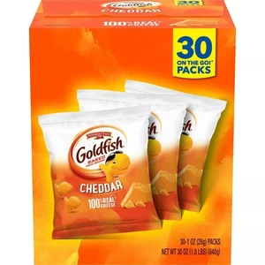 Goldfish Cheddar Crackers Snack Pack Multipack Box - 30oz/30ct - Picture 1 of 5