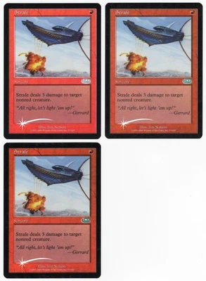 Strafe x3 3x 2001 Planeshift FOIL Red Uncommon Sorcery MTG NM AZ1 - Image 1 of 2