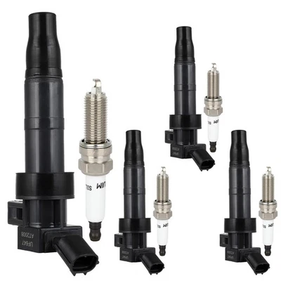 Fits 2013-2015 Hyundai Santa Fe Sport L4 2.0L 4x Ignition Coil & Spark Plug - Image 1 of 4