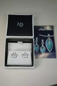 Borchie piccole Nicole Barr argento bianco Stephanotis - diamante - Foto 1 di 5
