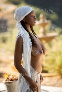Impresión fotográfica modelo negra desnuda mujer bonita tetas grandes piernas traseras -B214 - Imagen 1 de 1