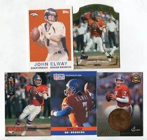 John Elway 5 Football Card Lot HOF DENVER BRONCOS STANFORD (LOT 47) - Picture 1 of 1