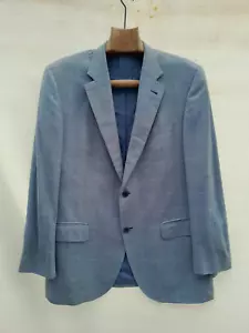 Burberry London Jacket Mens 46 Blue Blazer XL Wool Silk Flax Made in Spain EU 56 - Picture 1 of 19