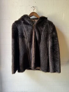 Vintgae 1970s Faux Fur Jacket - Mob Wife Jacket Union Made 18x26 - Picture 1 of 4