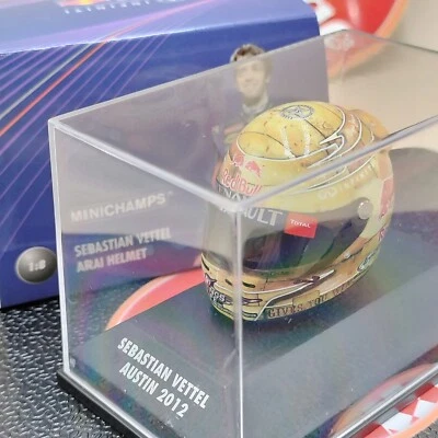 PMA Minichamps 1:8 Arai Helmet Sebastian Vettel 2012 Austin Ed.7 381120101 - Image 1 of 4