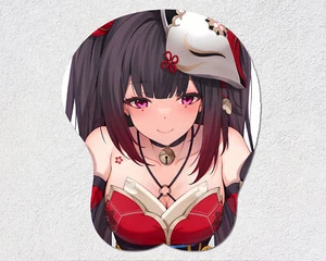 Honkai Star Rail Sparkle 3D Oppai Boob Mouse Pad Wrist Rest Mousepad Gift - Picture 1 of 3