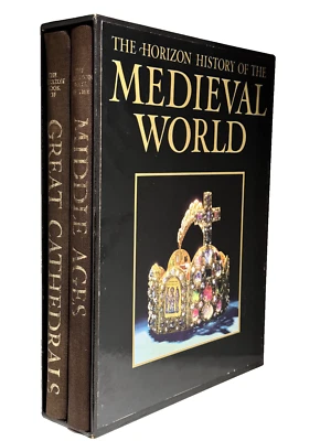 HORIZON HISTORY OF MEDIEVAL WORLD GREAT CATHEDRALS -MIDDLE AGES Slipcover 2 Vols - Image 1 of 4