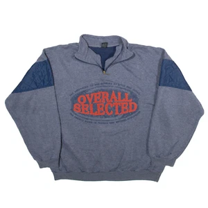 Sudadera C&A Para Hombre Seleccionada Azul 1/4 Zip XL - Imagen 1 de 6