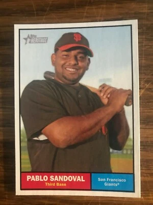 2010 Topps Heritage #55  Pablo Sandoval San Francisco Giants NrMt - Image 1 of 2