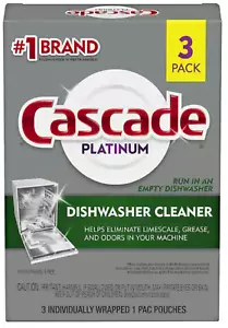 Cascade Platinum Dishwasher Cleaner, 3 count - Picture 1 of 1