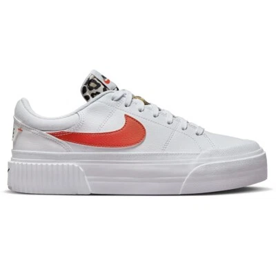 Zapatos de plataforma Nike Court Legacy Lift para mujer talla 9,5 blanco naranja DZ5203-100 Foto 1 de 4