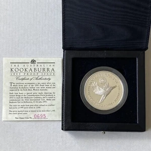 1995 $2 Kookaburra 1935 Melbourne Florin Privy Mark 2oz Silver Proof Coin - Picture 1 of 4