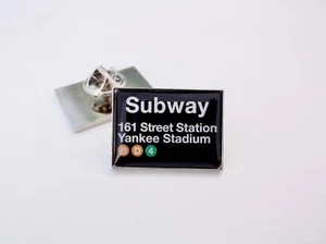 YANKEE ESTADIO SUBWAY 161 STREET STATION PIN DE SOLAPA INSIGNIA CORBATA TACK CLIP REGALO - Imagen 1 de 9