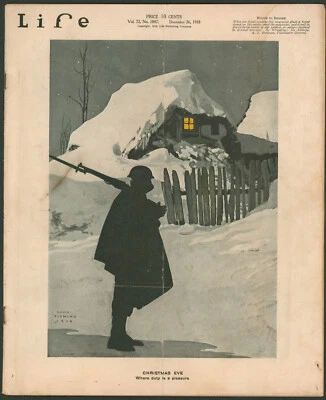 Life Magazine December 26 1918 WWI Soldier Christmas Issue~Charles D. Gibson Art - Image 1 of 4