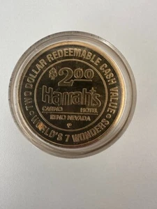 HARRAH'S RENO NEVADA $2 RARE CASINO TOKEN 7 WONDERS SERIES THE PARTHENON - Bild 1 von 2