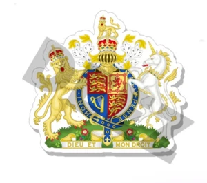 Pegatinas de vinilo escudo de armas del Reino Unido - bandera emblema escudo interior exterior - Imagen 1 de 2