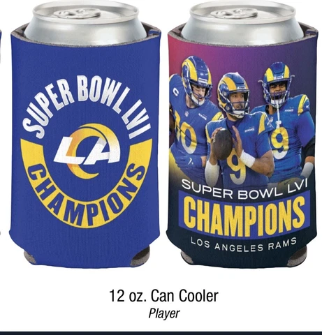 Los Angeles Rams Super Bowl LVI Siuvle Aided Can Coolie 12 OZ Cover