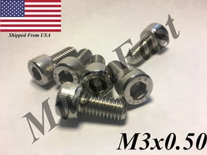 M3x0.5 Socket Head Cap Screw 6mm-35mm Stainless Steel 18-8 A2 ISO: 4762 DIN:912 - Picture 1 of 19
