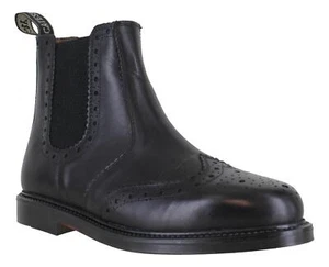 Botas al tobillo Catesby para hombre de cuero calzado Chelsea distribuidor - Imagen 1 de 4
