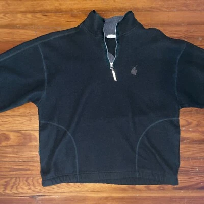 Men’s(Large) Vintage Bugle Boy Snow Fleece Pullover Dark Forest Green Grey - Image 1 of 3