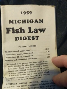 Vintage Michigan Game And Fish Law Digest 1959 - Bild 1 von 4