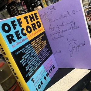 Vtg ‘88 Joe Smith Signed Book Off The Record - WB Capitol Records President - Picture 1 of 11