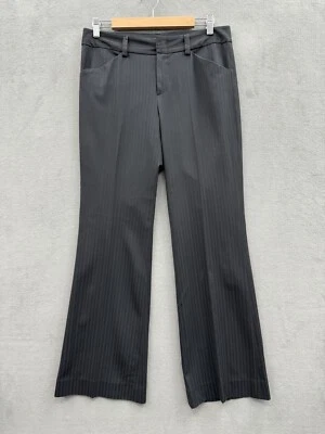 Pantalones de vestir Womyn para mujer 4 negros a rayas corte bota vintage Foto 1 de 4