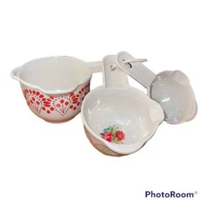 Pioneer Woman 3 Melamine Nesting Measuring Cups Wildflower Whimsy Pattern - Picture 1 of 4