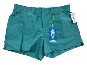 NWT Aftco AFTech Original Fishing Shorts Women Sz 14 Aqua  - Picture 1 of 7