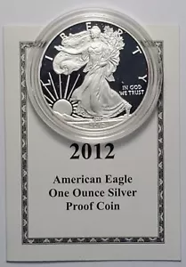 Silver Proof U.S. Mint 2012 American Silver Eagle Dollar Coin - Picture 1 of 2