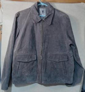 Vintage L Gray Suede Jacket JLC Adventures On The Wing Americans Classic Women's - Picture 1 of 14