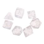 Set Of 7 Sided Polyhedral Dice For Rpg Dnd D&D D4-D20 Clear