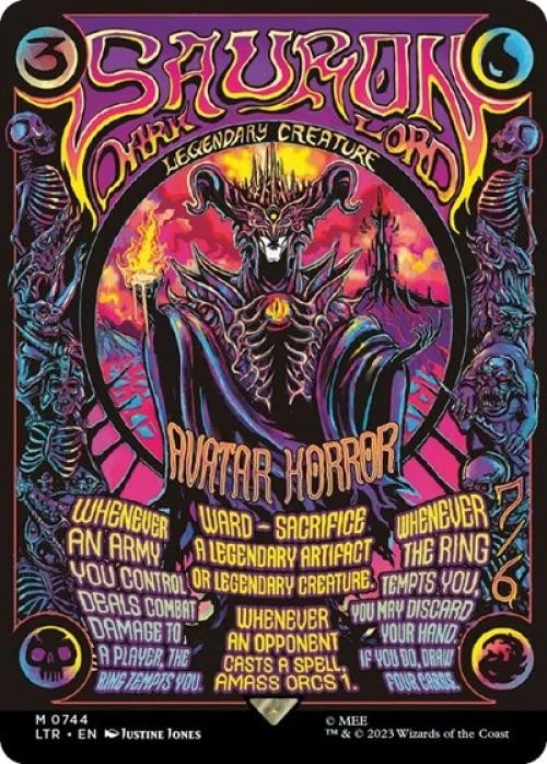 MTG English Sauron, the Dark Lord (Borderless Poster) NM Foil - Image 1 of 1