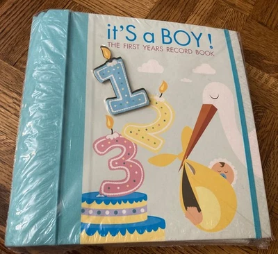 Es un niño. Álbum de discos de memoria bebé primer año. Azul. Regalo bebé. Nuevo precintado. Foto 1 de 2