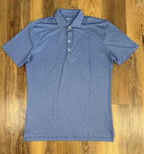 Johnnie O Polo Golf Men’s Medium Blue Geometric UPF 50 - Picture 1 of 6