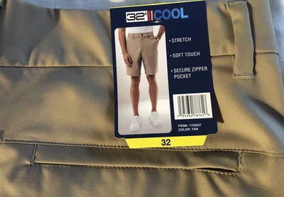 Pantalones Cortos 32 Degrees Cool Para Hombre Rendimiento Golf Elastizados Bolsillos Caqui Talla 32 NUEVO Foto 1 de 4