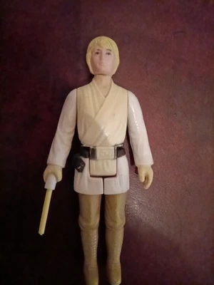1977 LUKE SKYWALKER W HTF LL LETTER LIGHT SABER TIGHT LIMBS HONG KONG COO NICE! - Image 1 of 4