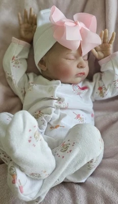 Reborn Like Weighted Cloth Body Vinyl Limbs Baby Doll - Image 1 of 4