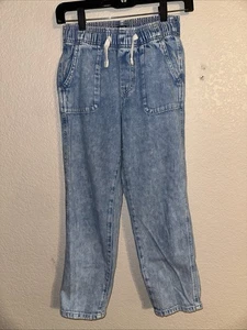 Gap Kids Jeans Easy Pull-On Light Wash Girls Size 12 Drawstring - Picture 1 of 3