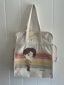 Rare Vintage HTF NWT BTS Tiny Tan SUGA Cotton Tote Bag Junk Kook Dynamite Bag - Picture 1 of 7