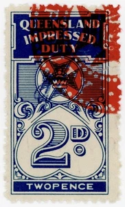 (I.B) Australia - Queensland Revenue : Impressed Duty 2d (1930) - Picture 1 of 1