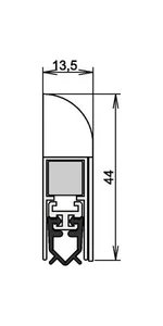 Athmer Türdichtung Wind-Ex 1-311 1-seitig Länge 860 mm weiß Holztüren - Bild 1 von 2