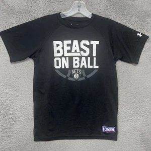 Under Armour Brooklyn Nets T-Shirt Jugend Größe M 10-12 schwarz Beast On Ball Tee - Bild 1 von 12