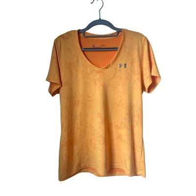 Under Armour Orange Workout Tee - Large - Image 1 of 4