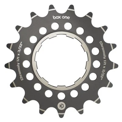 CAJA Box One 3/32" CNC Cr-Mo Cog, Negro - 17t Foto 1 de 2